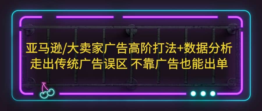 亚马逊/大卖家广告高阶打法+数据分析，走出传统广告误区 不靠广告也能出单-云阁资源网
