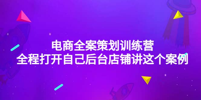 电商全案策划训练营：全程打开自己后台店铺讲这个案例（9节课时）-云阁资源网