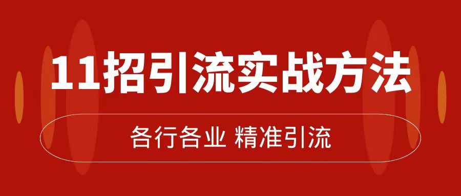 精准引流术：11招引流实战方法，让你私域流量加到爆（11节课完整版）-云阁资源网