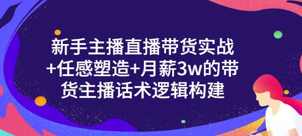 新手主播直播带货实战+信任感塑造+月薪3w的带货主播话术逻辑构建-云阁资源网