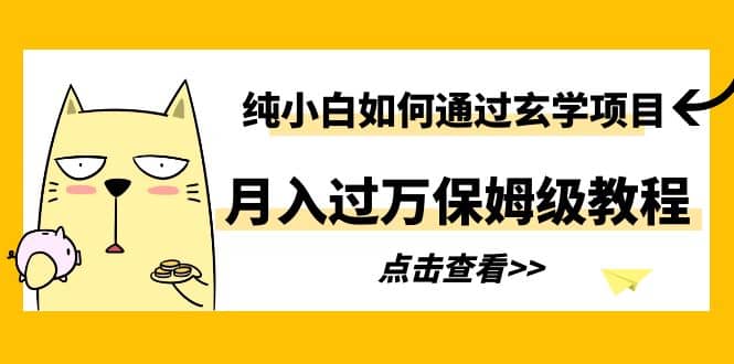 纯小白如何通过玄学项目月入过万保姆级教程-云阁资源网