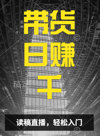 视频号技术直播带货， 会读稿就行，小白日入1000+-云阁资源网
