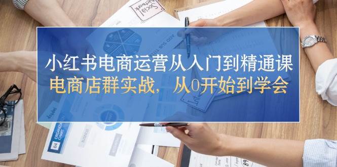 小红书电商运营从入门到精通课，电商店群实战，从0开始到学会-云阁资源网