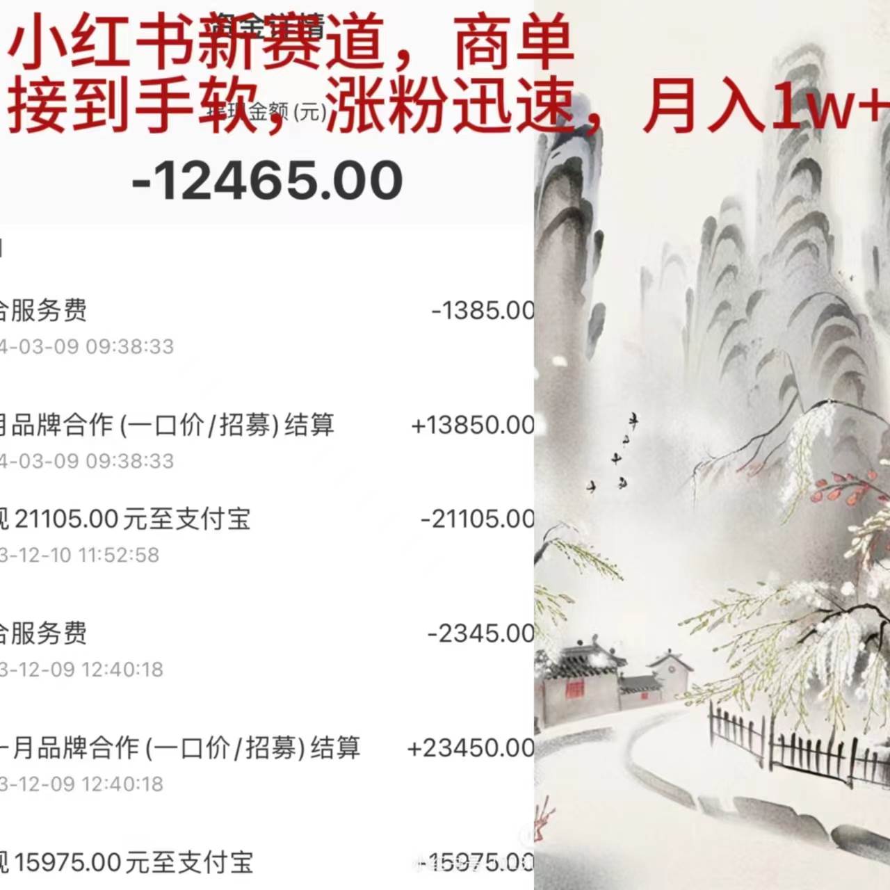 小红书新赛道，商单接到手软，涨粉迅速，月入1w+-云阁资源网