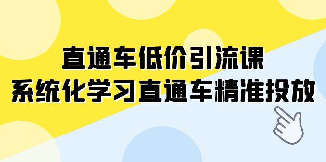 直通车-低价引流课，系统化学习直通车精准投放（14节课）-云阁资源网