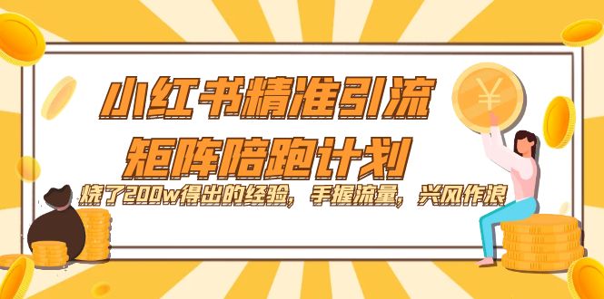 小红书精准引流·矩阵陪跑计划：烧了200w得出的经验，手握流量，兴风作浪！-云阁资源网