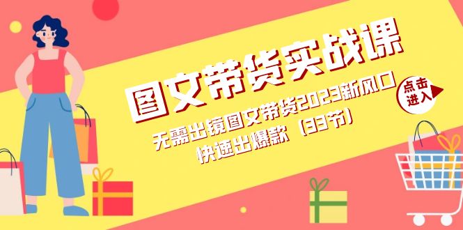 图文带货实战课：无需出镜图文带货2023新风口，快速出爆款（33节）-云阁资源网