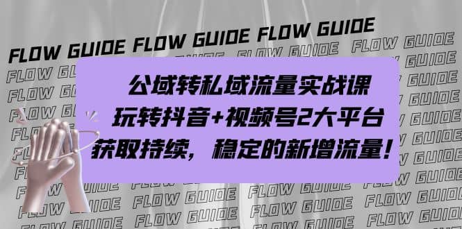 公域转私域流量实战课，玩转抖音+视频号2大平台，获取持续，稳定的新增流量-云阁资源网