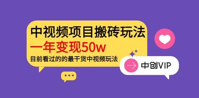 《老吴·中视频项目搬砖玩法，一年变现50w》目前看过的的最干货中视频玩法-云阁资源网