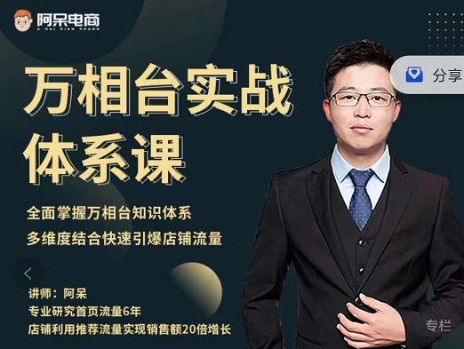 阿呆-万相台实战体系课，帮您全面掌握万相台知识体系-云阁资源网
