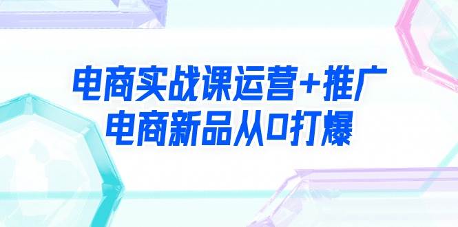 电商实战课运营+推广，电商新品从0打爆（99节视频课）-云阁资源网