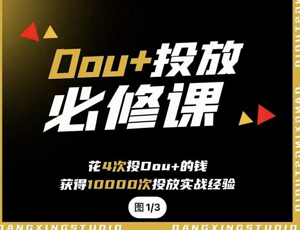 代同学DOU+投放训练营，用付费流量撬动大额自然流量，过得超额变现转化-云阁资源网