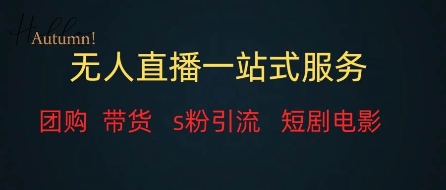 无人直播全套服务，变现稳定-云阁资源网