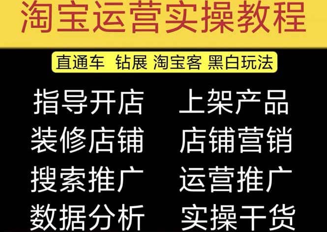 2023淘宝开店教程0基础到高级全套视频网店电商运营培训教学课程（2月更新）-云阁资源网