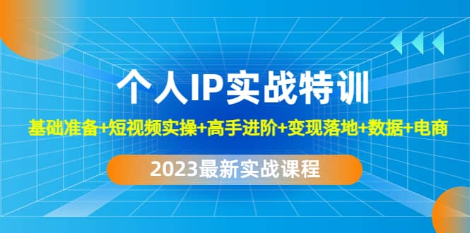 2023个人IP实战特训：基础准备+短视频实操+高手进阶+变现落地+数据+电商-云阁资源网