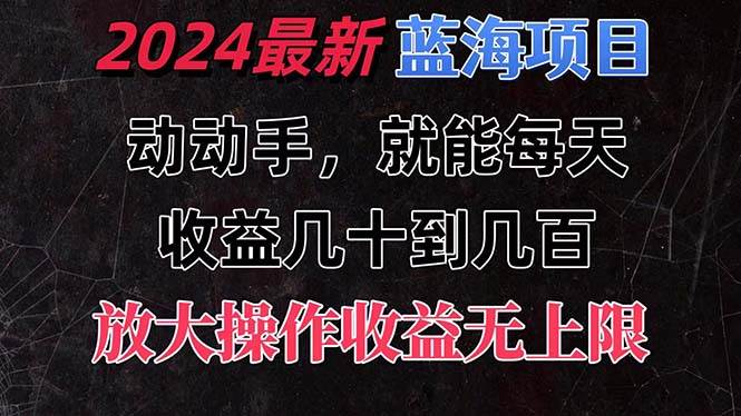 有手就行的2024全新蓝海项目，每天1小时收益几十到几百，可放大操作收…-云阁资源网