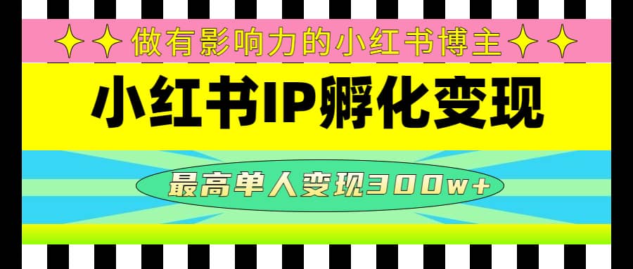 某收费培训-小红书IP孵化变现：做有影响力的小红书博主-云阁资源网