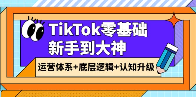 TikTok零基础新手到大神：运营体系+底层逻辑+认知升级（9节系列课）-云阁资源网