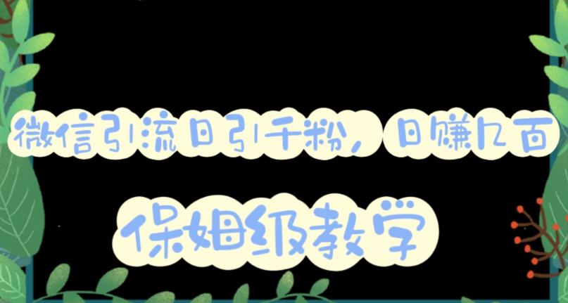 微信互推圈半自动引流方案，矩阵操作日引千人思路【详细视频教程】-云阁资源网