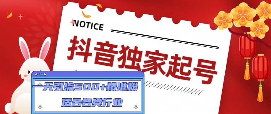 抖音独家起号，适合各类行业（9节视频课）-云阁资源网