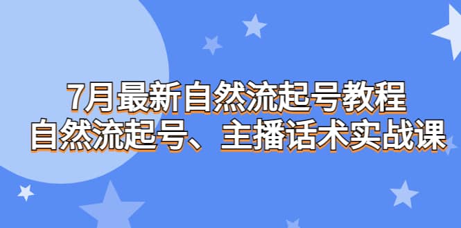 7月最新自然流起号教程，自然流起号、主播话术实战课-云阁资源网