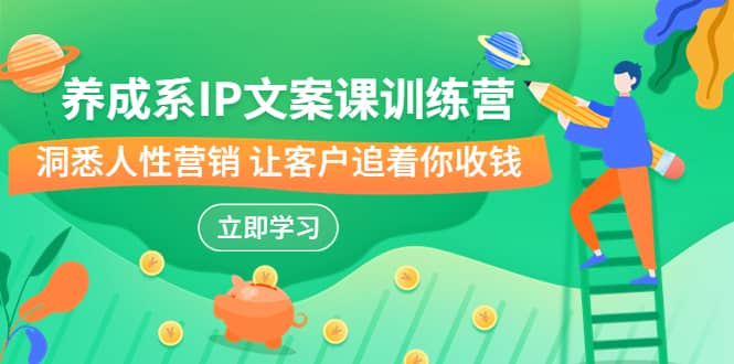 养成系-IP文案课训练营，文案心法的天花板 洞悉人性营销 让客户追着你收钱-云阁资源网