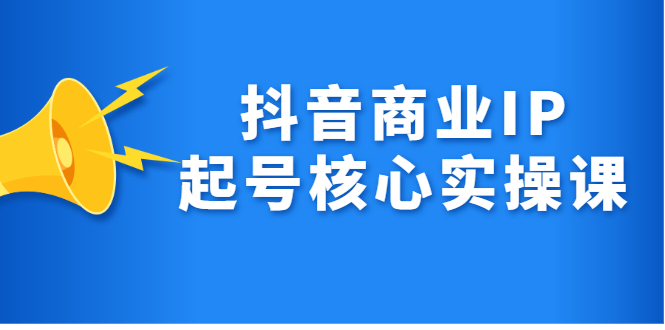 抖音商业IP起号核心实操课，带你玩转算法，流量，内容，架构，变现-云阁资源网