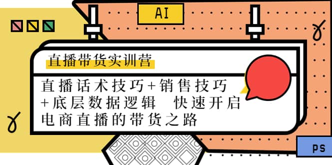 直播带货实训营：话术技巧+销售技巧+底层数据逻辑 快速开启直播带货之路-云阁资源网