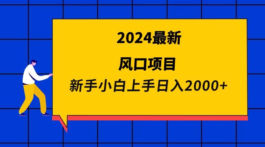 2024最新风口项目 新手小白日入2000+-云阁资源网