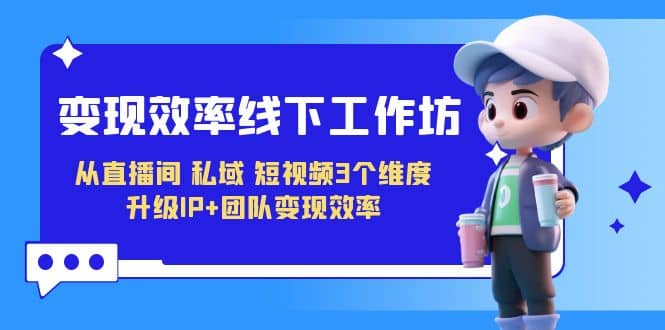 变现-效率线下工作坊，从直播间、私域、短视频3个维度 升级IP+团队变现效率-云阁资源网