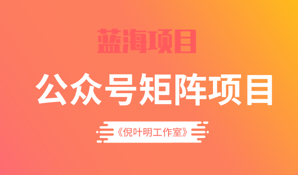 蓝海公众号矩阵项目训练营，0粉冷启动，公众号矩阵账号粉丝突破30w-云阁资源网