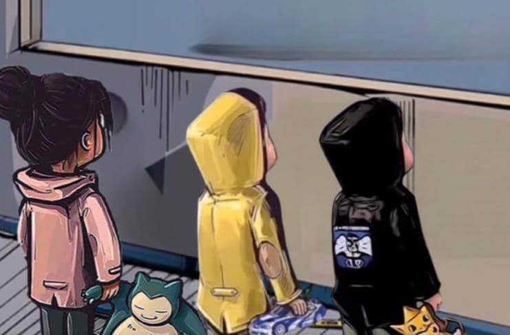 橱窗看车男孩汽车头像制作项目-云阁资源网