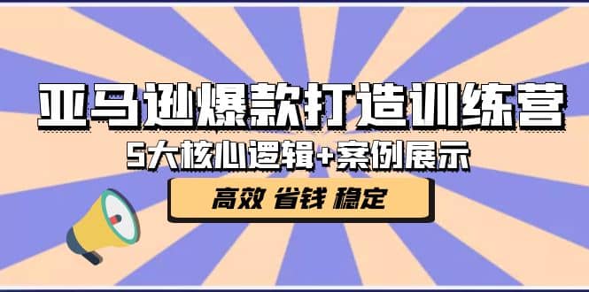 亚马逊爆款打造训练营：5大核心逻辑+案例展示 打造爆款链接 高效 省钱 稳定-云阁资源网