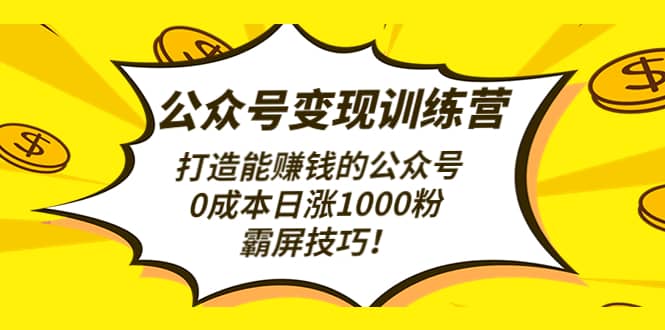 公众号变现训练营（第3期）-云阁资源网