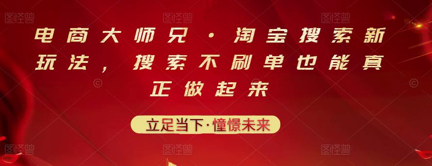 电商大师兄·淘宝搜索新玩法，搜索不刷单也能真正做起来-云阁资源网