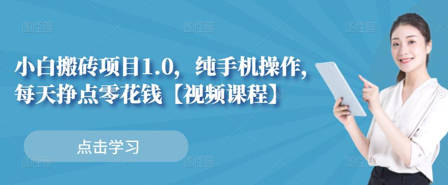 小白搬砖项目1.0，纯手机操作，每天兼职挣点零花钱-云阁资源网