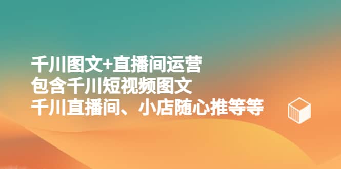 千川图文+直播间运营，包含千川短视频图文、千川直播间、小店随心推等等-云阁资源网