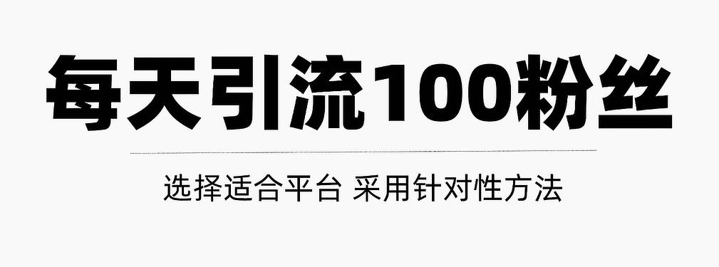 只需要做好这几步，就能让你每天轻松获得100+精准粉丝的方法！【视频教程】-云阁资源网