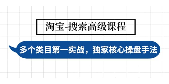 淘宝-搜索高级课程：多个类目第一实战，独家核心操盘手法-云阁资源网