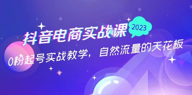 抖音电商实战课：0粉起号实战教学，自然流量的天花板（2月19最新）-云阁资源网