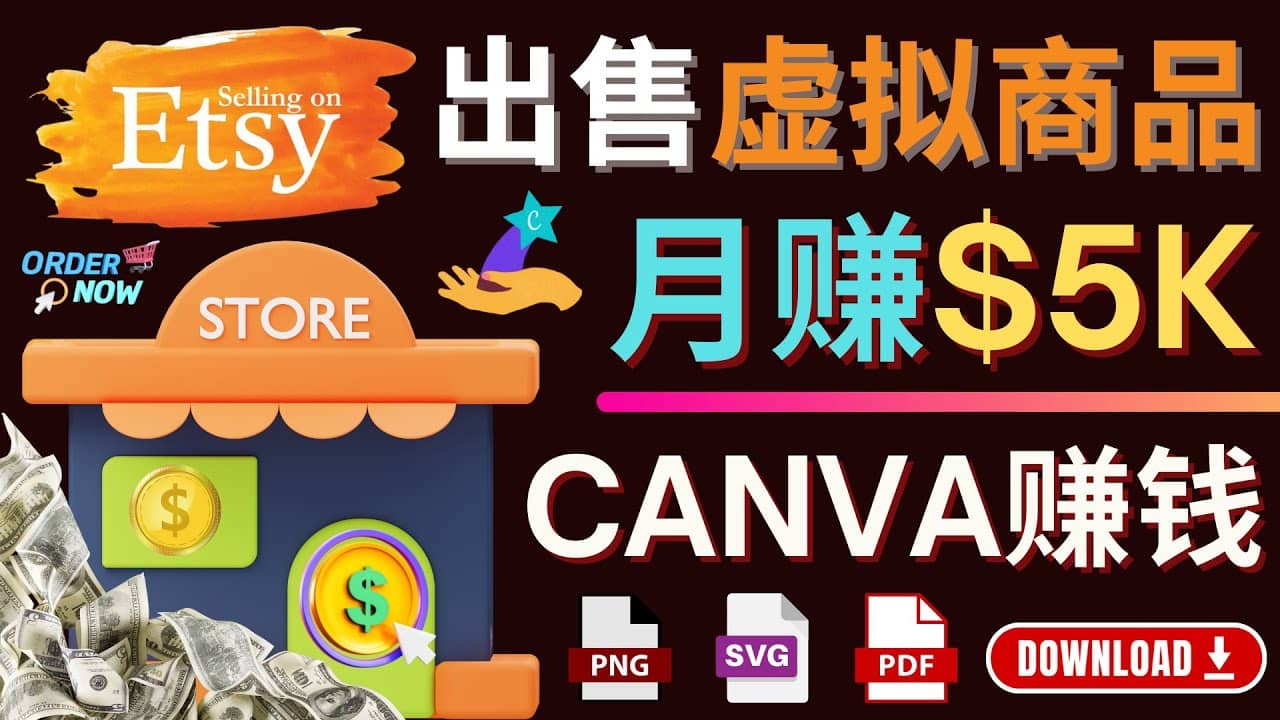 通过Etsy出售Canva模板，操作简单，收益高，月赚5000美元-云阁资源网