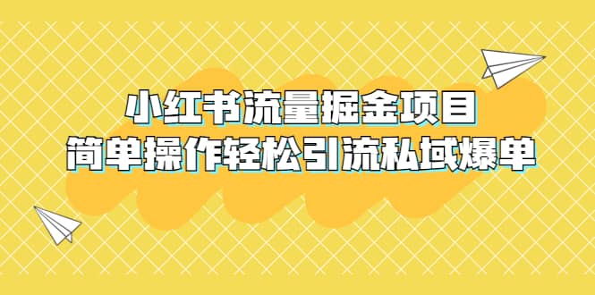 外面收费398小红书流量掘金项目，简单操作轻松引流私域爆单-云阁资源网