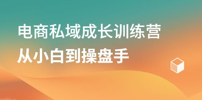 电商私域成长训练营，从小白到操盘手-云阁资源网