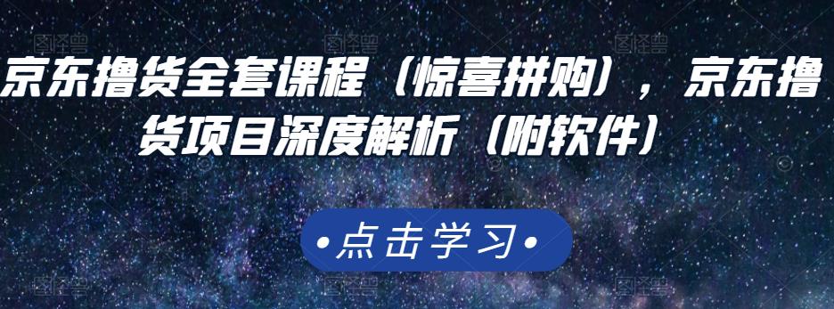 京东撸货全套课程（惊喜拼购），京东撸货项目深度解析（附软件）-云阁资源网