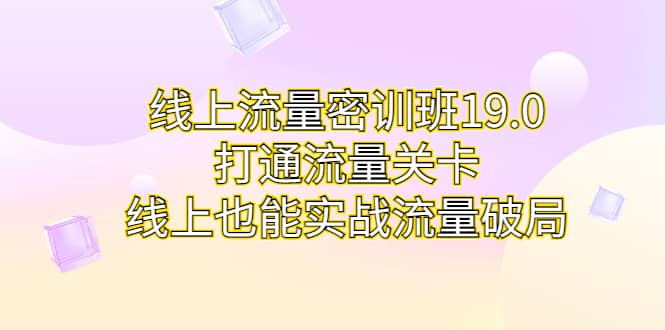 线上流量密训班19.0，打通流量关卡，线上也能实战流量破局-云阁资源网