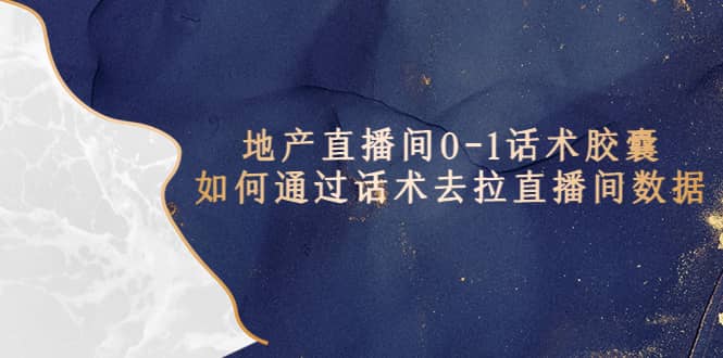 地产-直播间0-1话术胶囊，知道怎么通过话术去拉直播间数据-云阁资源网