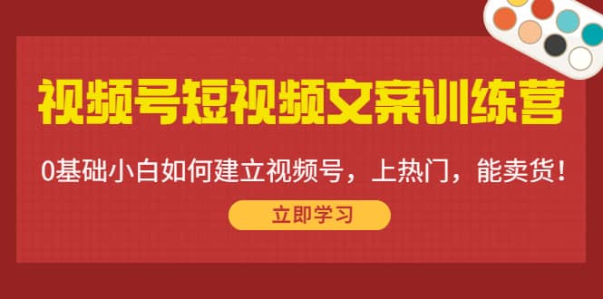 视频号短视频文案训练营：0基础小白如何建立视频号，上热门，能卖货！-云阁资源网