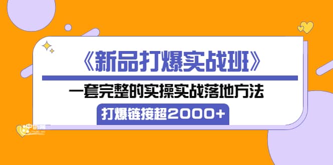 《新品打爆实战班》一套完整的实操实战落地方法，打爆链接超2000+（38节课)-云阁资源网