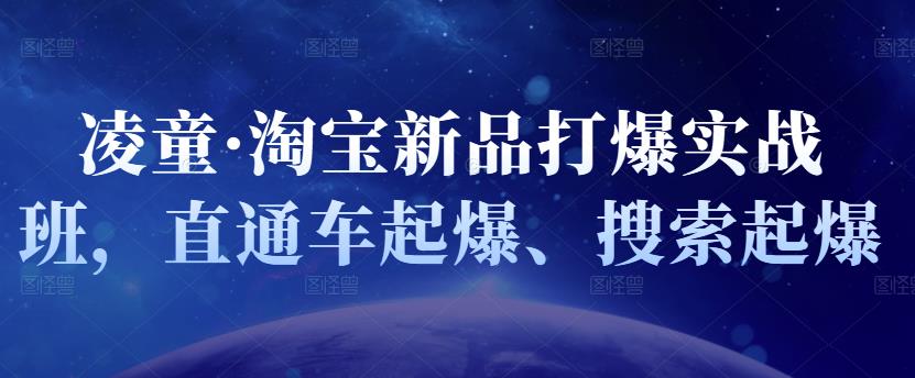 凌童·淘宝新品打爆实战班，直通车起爆、搜索起爆-云阁资源网