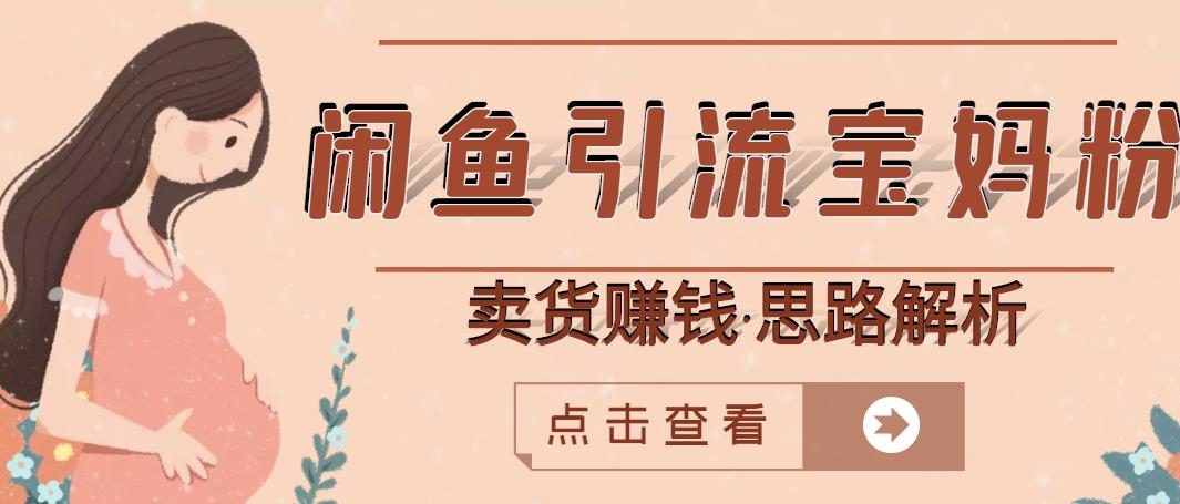 闲鱼引流宝妈粉+卖货赚钱一个月收益30000+（实操视频教程）-云阁资源网